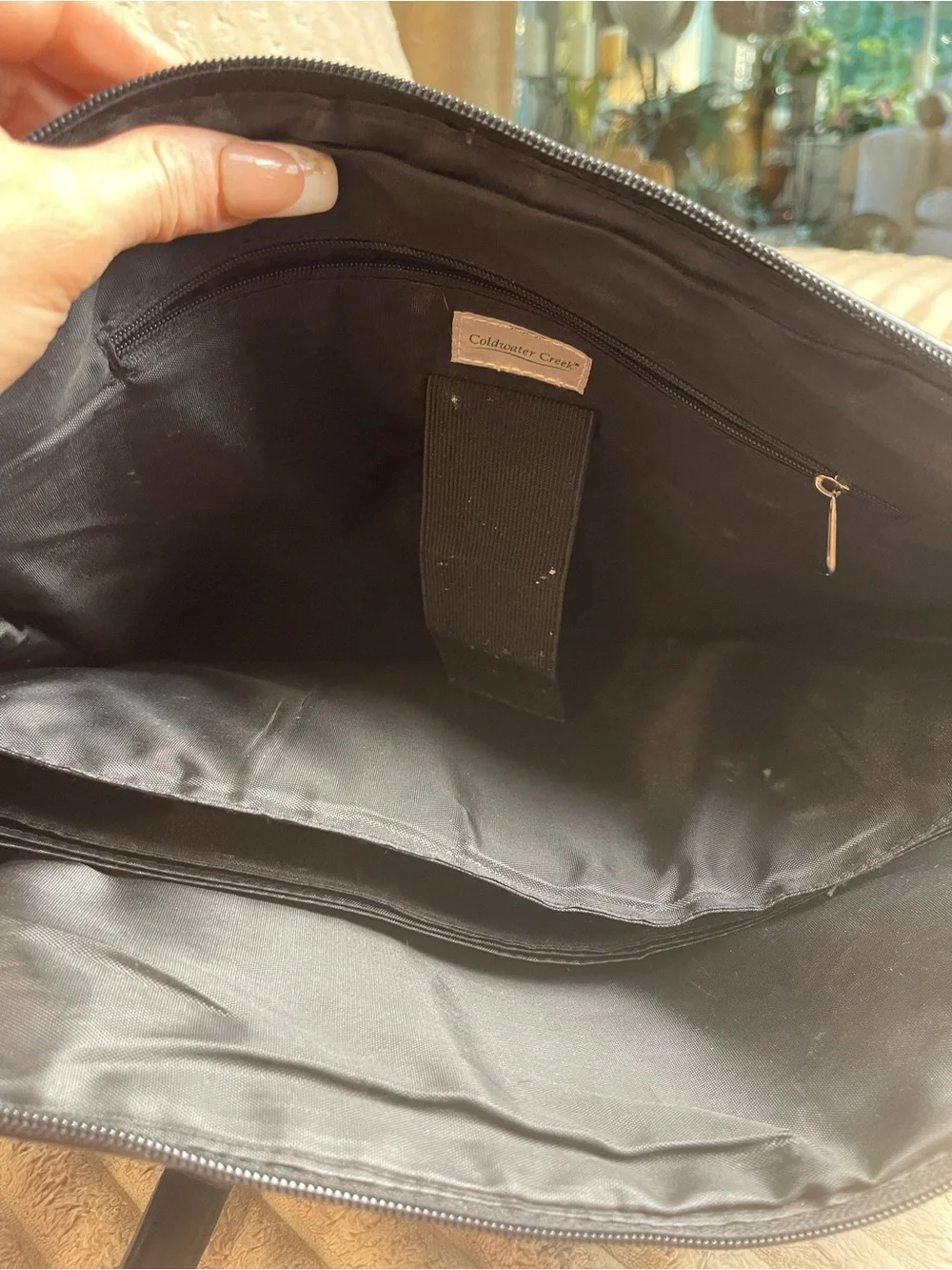 Coldwater Creek Black Interior Organizer Pouch